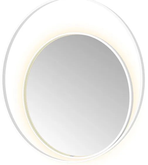 Hotbath &MORE Spiegel Round2 direct en indirect LED spiegelverwarming dimbaar met afstandsbediening Mat wit R2X120WH