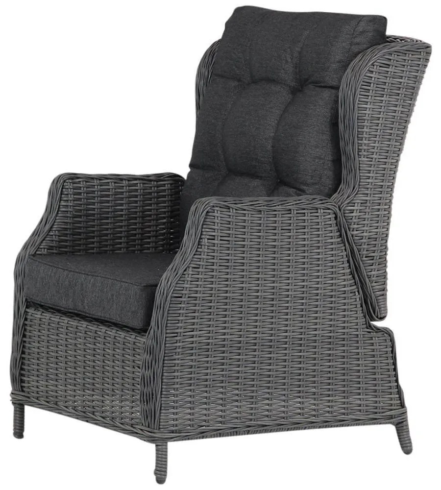 Garden Collections Chicago Lounge Tuinstoel Verstelbaar Wicker Zwart