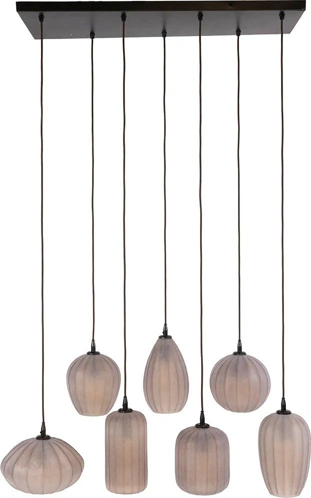 Hanglamp Met Bruin Frosted Glas Groot