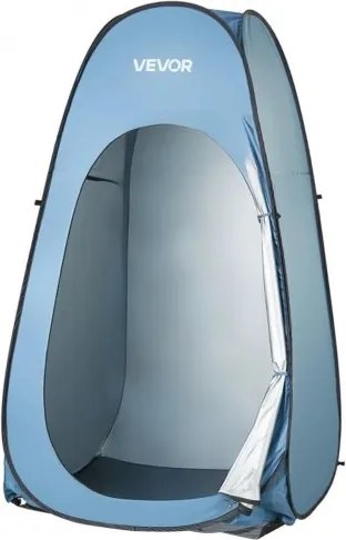 VEVOR Douchetent met Douchezak, Toilettent (1194x1194x1905 mm), Omkleedtent incl. Haringen, Touwen &amp; Draagtas, Privacytent gemaakt van 190T polyester voor kamperen, strand, vissen, blauw