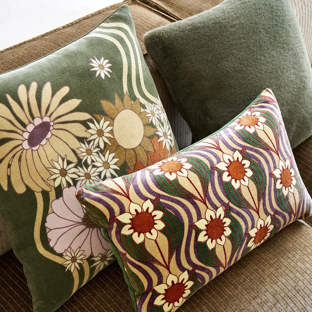 Rechthoekig kussenhoes in fluweel, Annie