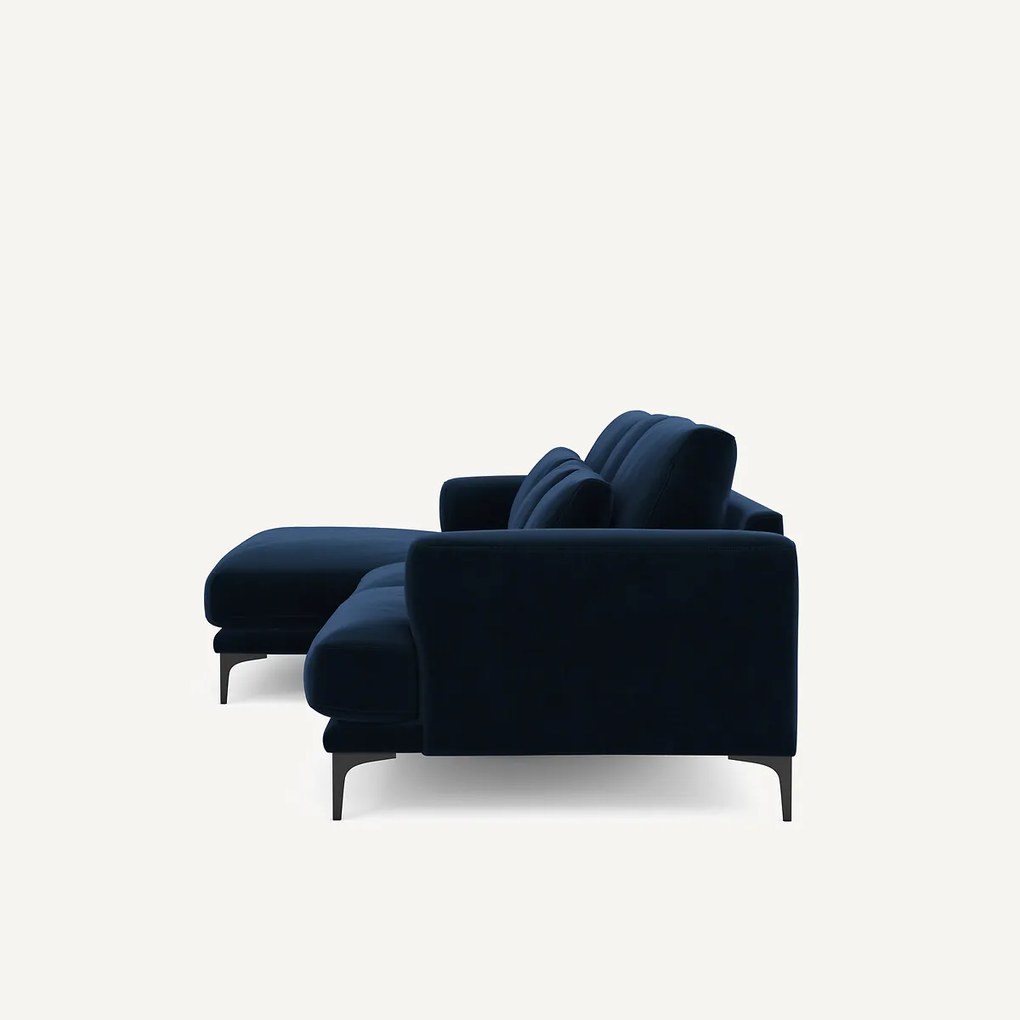 XL hoekbank links in fluweel, MARSILE