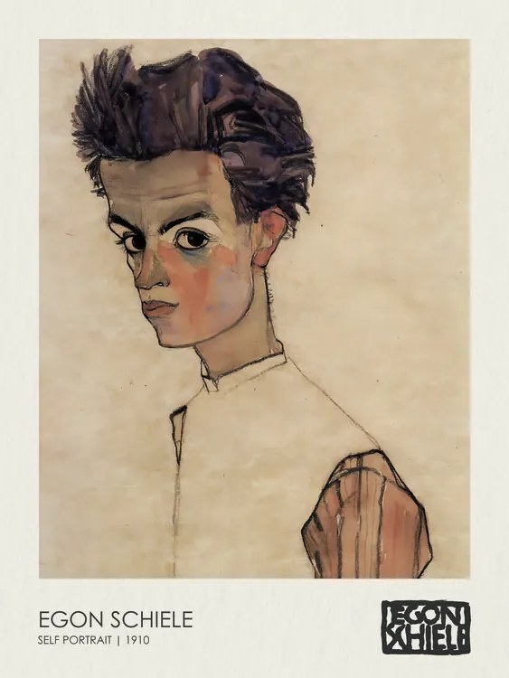 Kunstreproductie Self Portrait (1910), Egon Schiele