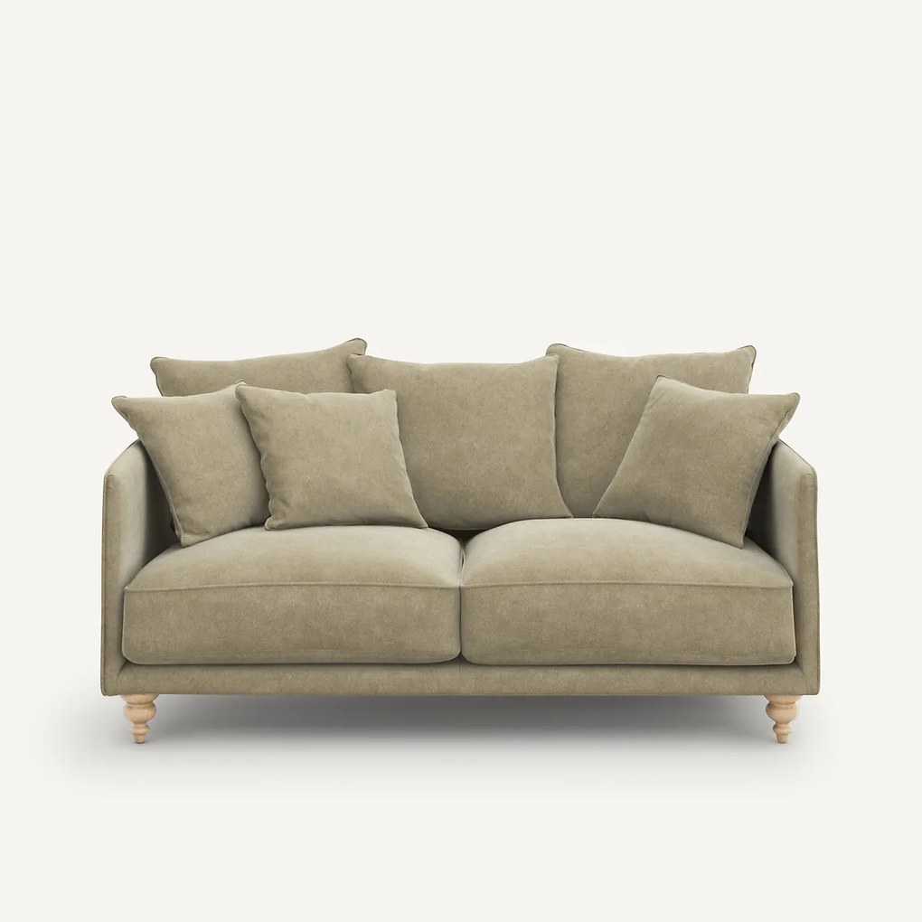 3-zits stonewashed fluwelen bank, Lazare