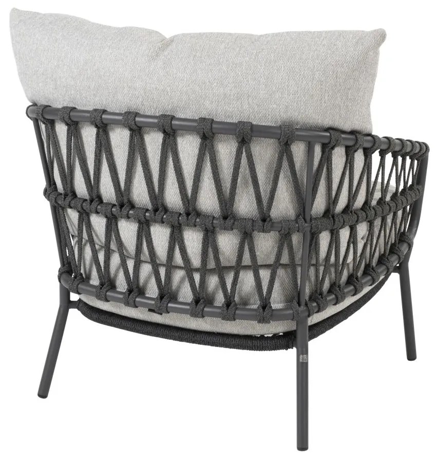 4 Seasons Outdoor Calpi loungeset met Yoga tafels Tuinbank antraciet weerbestendig