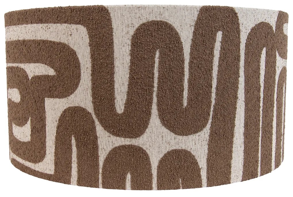 Stoffen lampenkap bruin met beige 50/50/25 Modern cilinder / rond rond