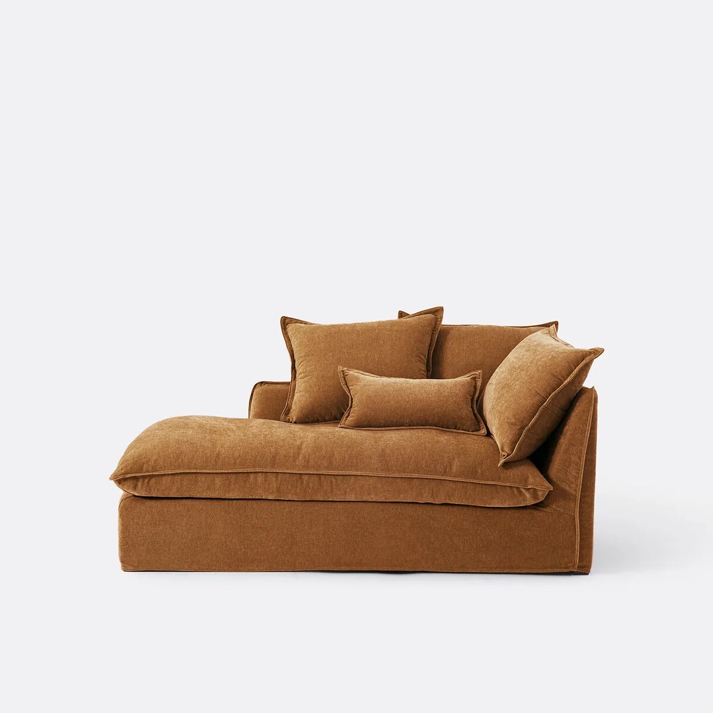 Longchair links, afneembare hoes, in gemêleerd polyester, ODNA