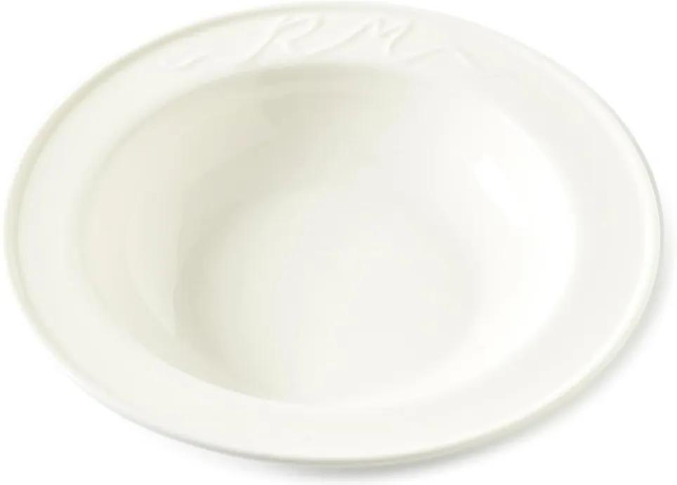 Rivièra Maison - RM Signature Collection Soup Plate - Kleur: wit