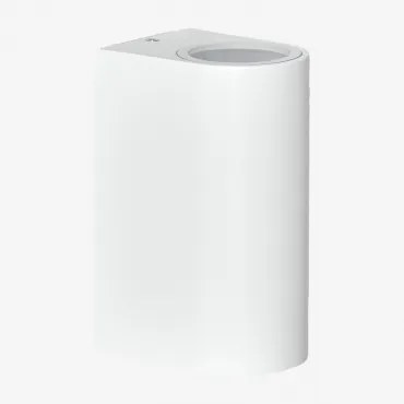 Buitenwandlamp In Aluminium Met 2 Pevot Lichtpunten Wit & ↑15 Cm - Sklum