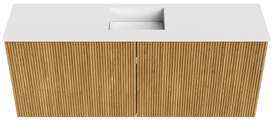 Mondiaz Joya 100cm toiletmeubel oak met wastafel faye midden 1 kraangat talc