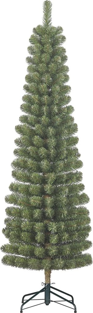 Charlton Pilar smalle kunstkerstboom - 185 cm - groen - Diameter 53 cm - 280 tips - metalen voet