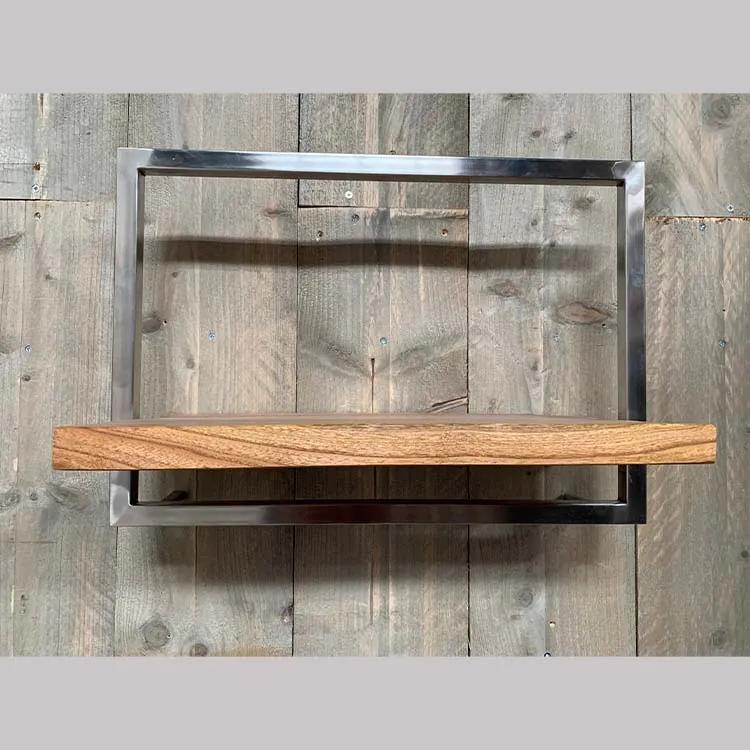 Industriële Wandplank Shelfie C RVS – 50cm X 35cm