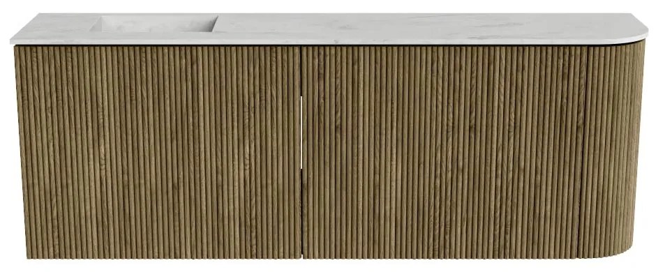 Mondiaz Joya DLux 110cm toiletmeubel ronding rechts dusk met wastafel faye links zonder kraangat opalo