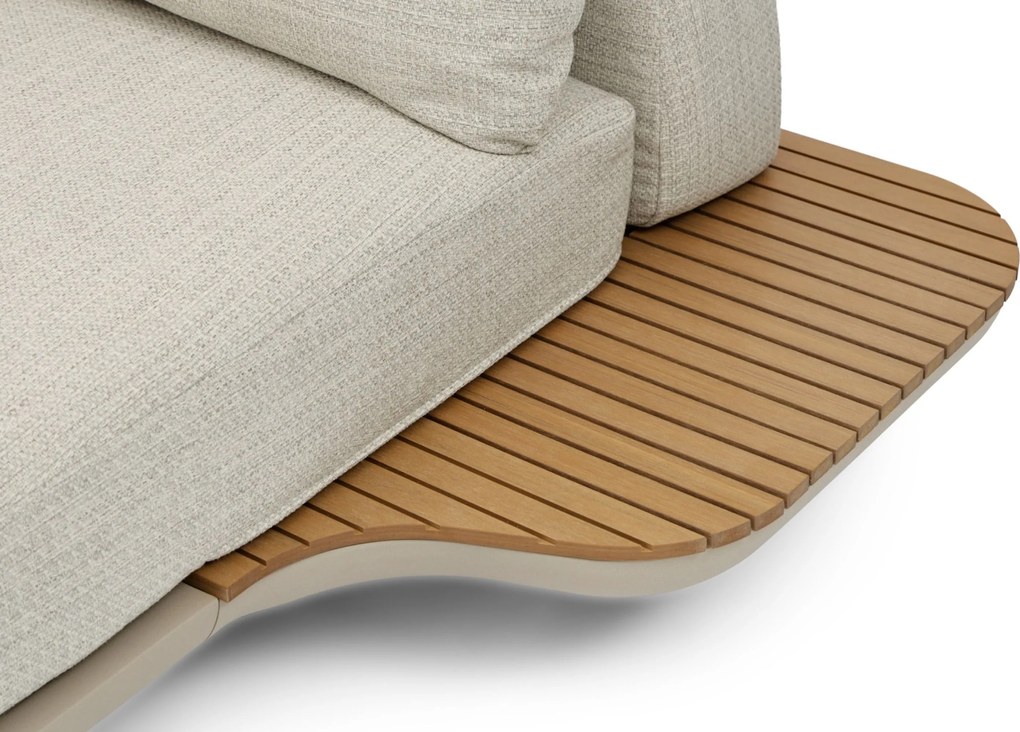 Hoek loungeset 5 personen Outdoor textiel Zand/Beige Coco Dunea