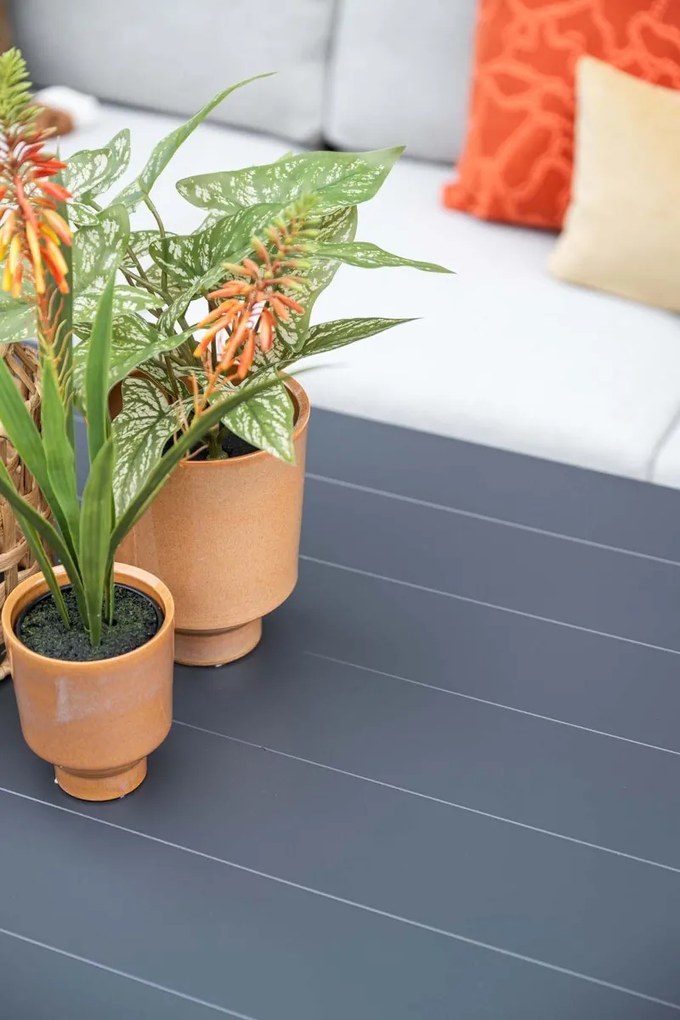 Garden Impressions Camilo lounge dining set 6-delig links – donker grijs - Valley sand