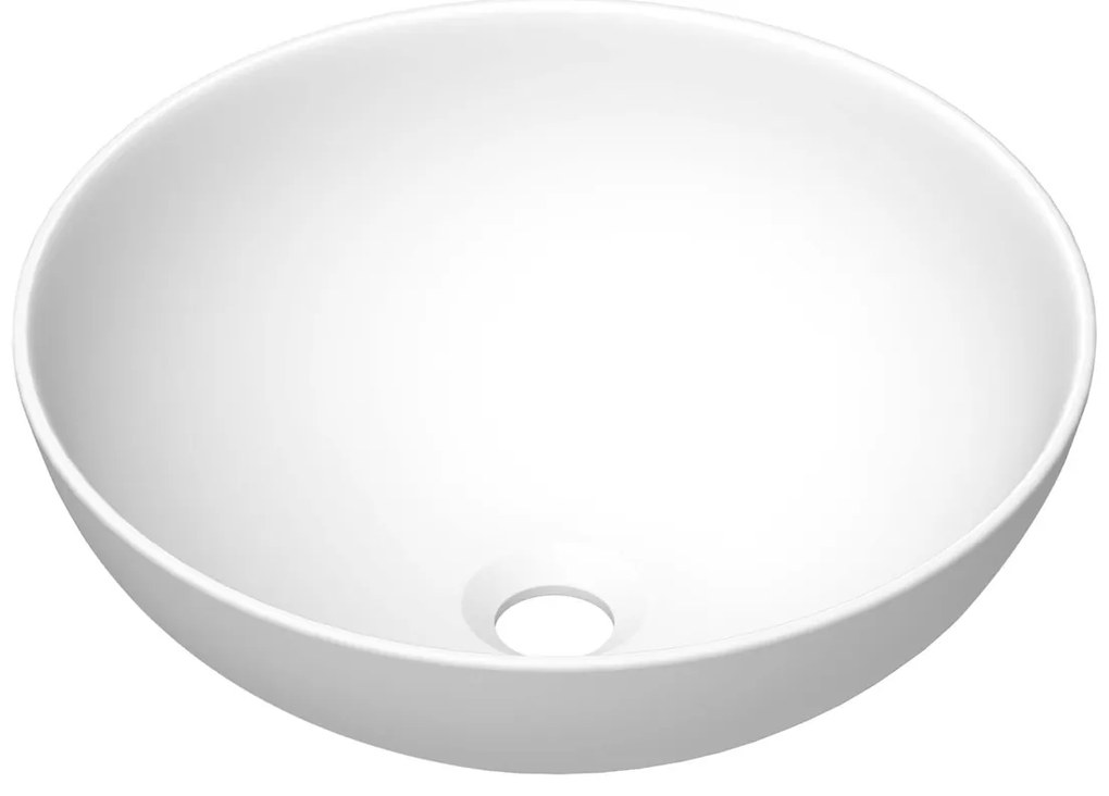 Brauer Bowl waskom keramiek 40cm wit mat