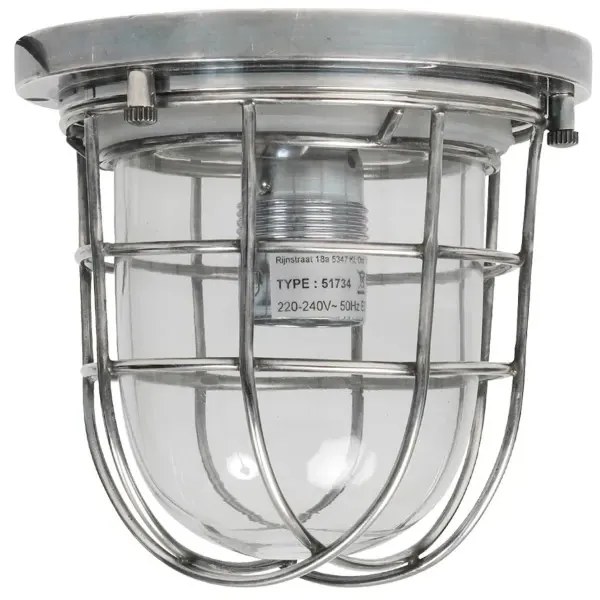 Buitenplafondlamp Hobart Antiek Zilver