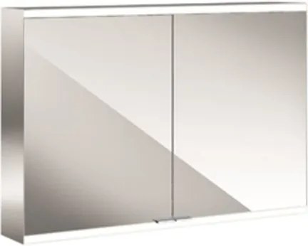 Emco Asis Prime 2 spiegelkast opbouw m. 2 deuren met LED verlichting 100x70cm m. verspiegelde achterwand 949705025