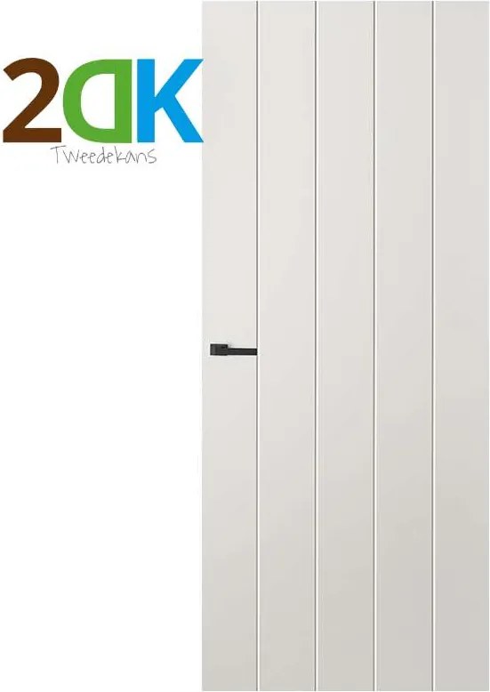 Tweedekans - Binnendeur - Liniedør - Lodret - Opdek - Rechts - 83x211,5 cm - Hoogwaardig afgelakt wit