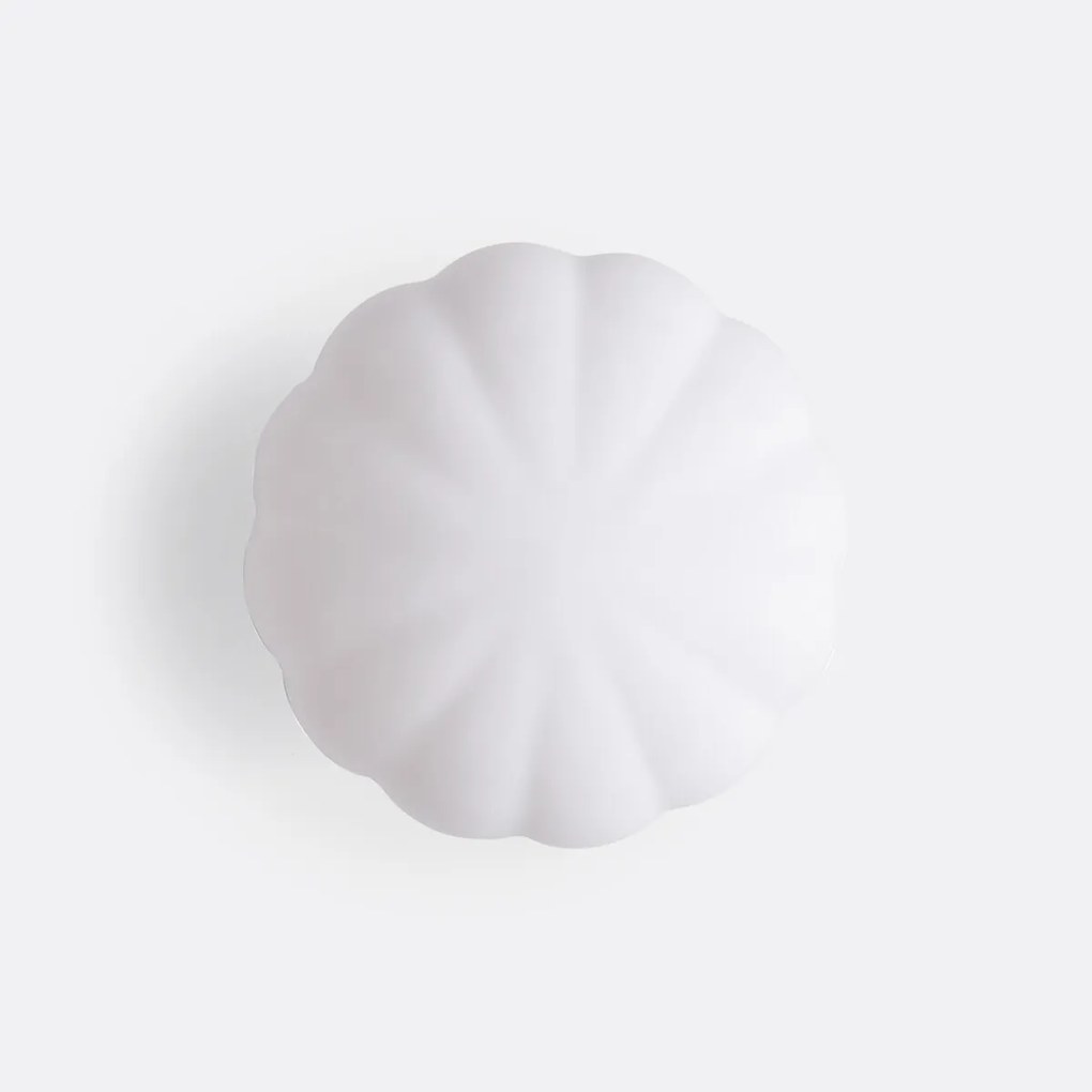 Wand- of plafondlamp, messing en opaline glas, AMIA