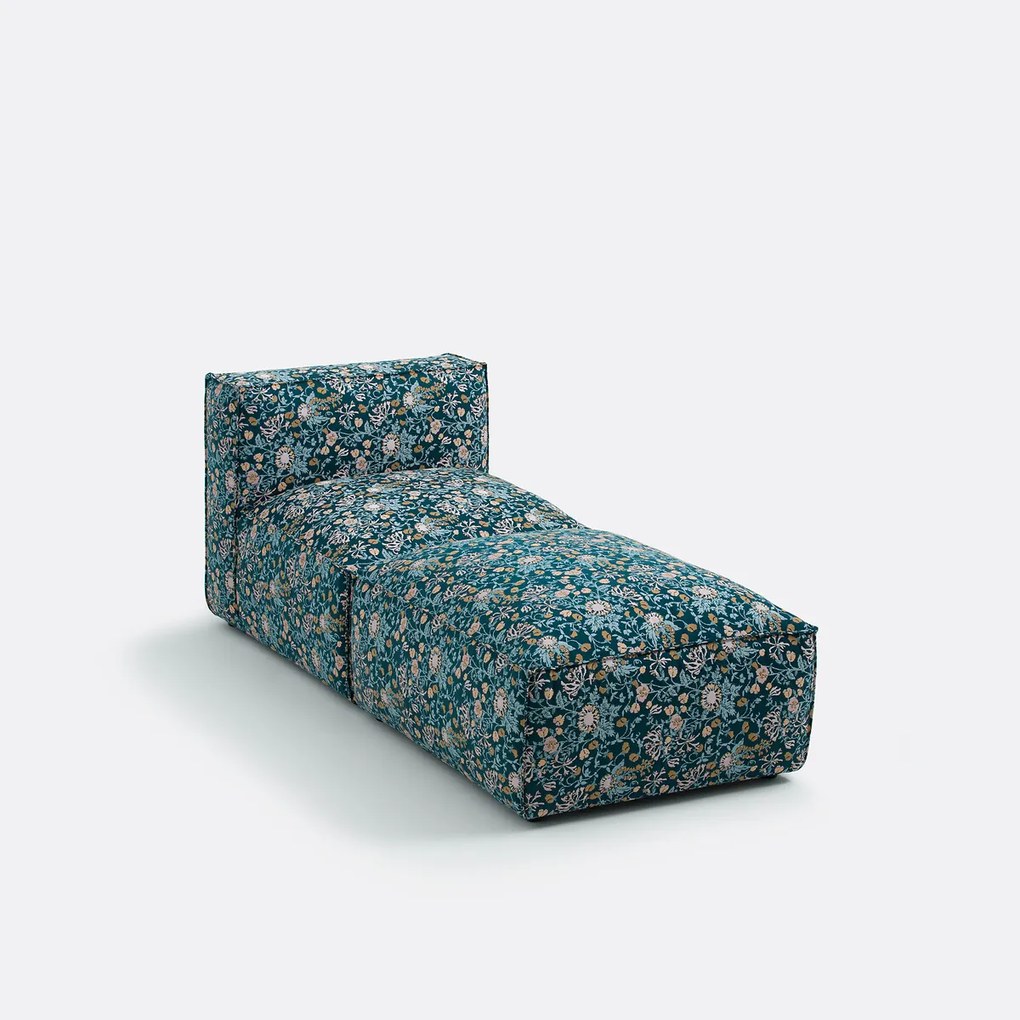 Modulaire poef, gebloemd jacquard, Seven