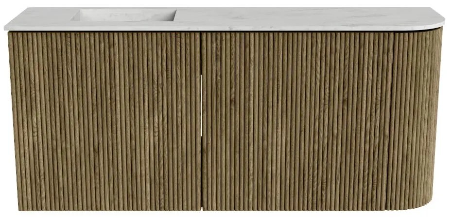 Mondiaz Joya DLux 90cm toiletmeubel ronding rechts dusk met wastafel faye links zonder kraangat opalo