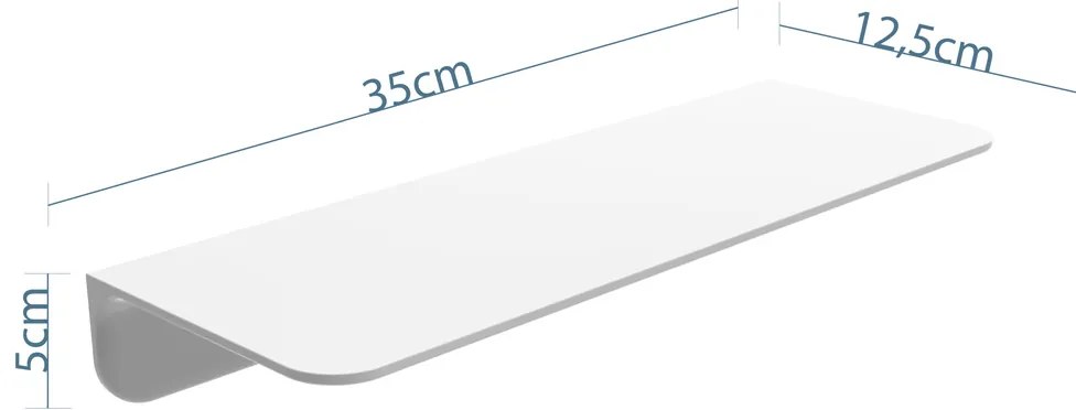 Schutte Booz doucherek 35x12cm wit