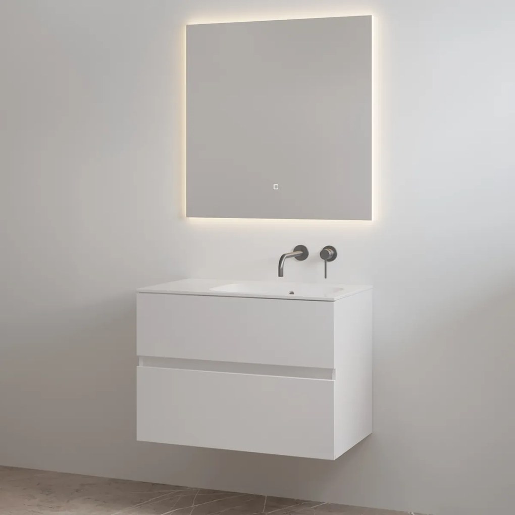 Best Design Splash badkamermeubel 80cm zonder kraangat wit glans