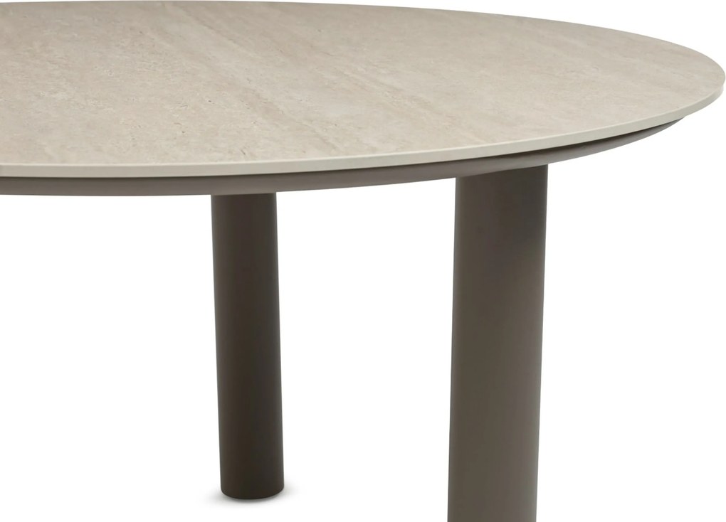 Tuinset Ronde Tuintafel 4 personen  Rope Taupe  4 Seasons Outdoor Florence/Trino