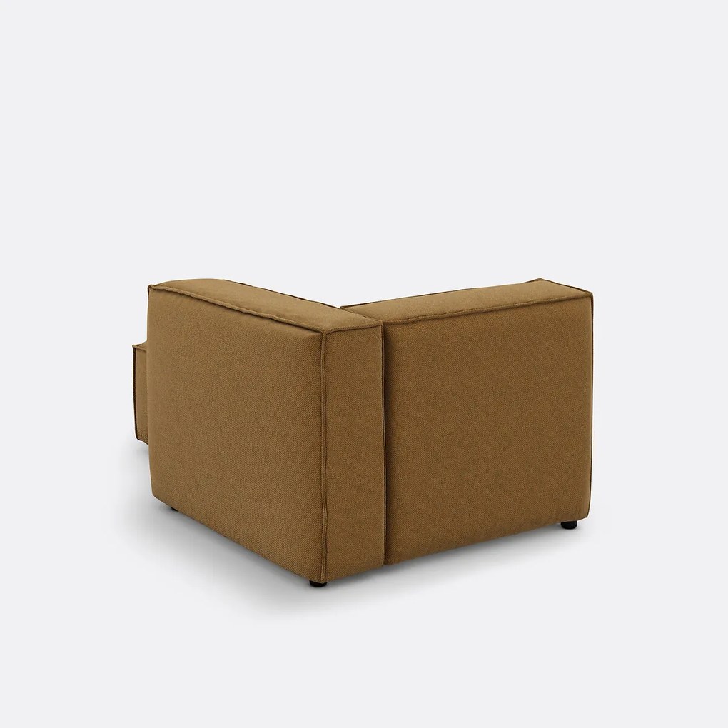 Modulaire longchair van getextureerde stof, Seven