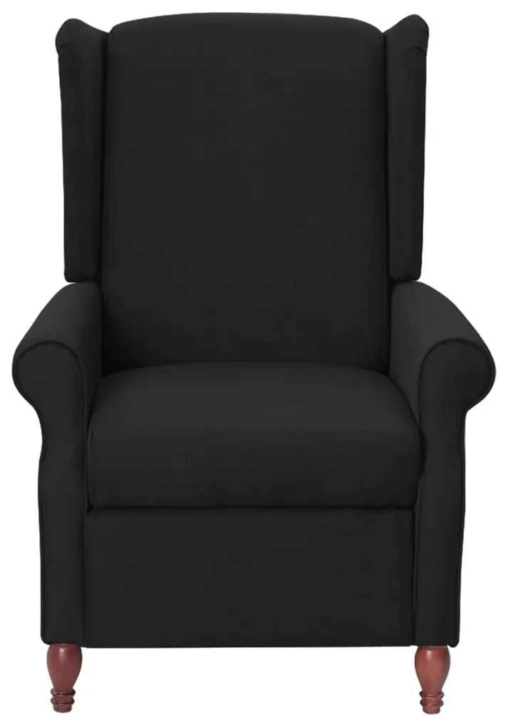 vidaXL Fauteuil verstelbaar stof zwart