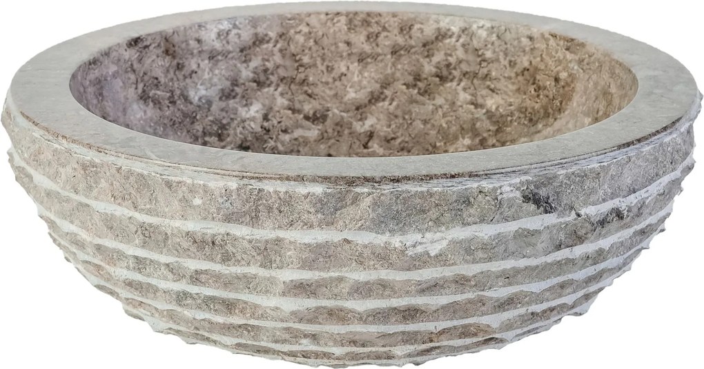 Sanigoods Eliza waskom rond 35x15cm grijs