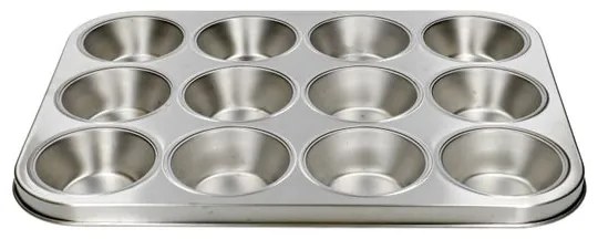 Muffinvorm, gerecycled rvs,  PFAS-vrij, 12 stuks