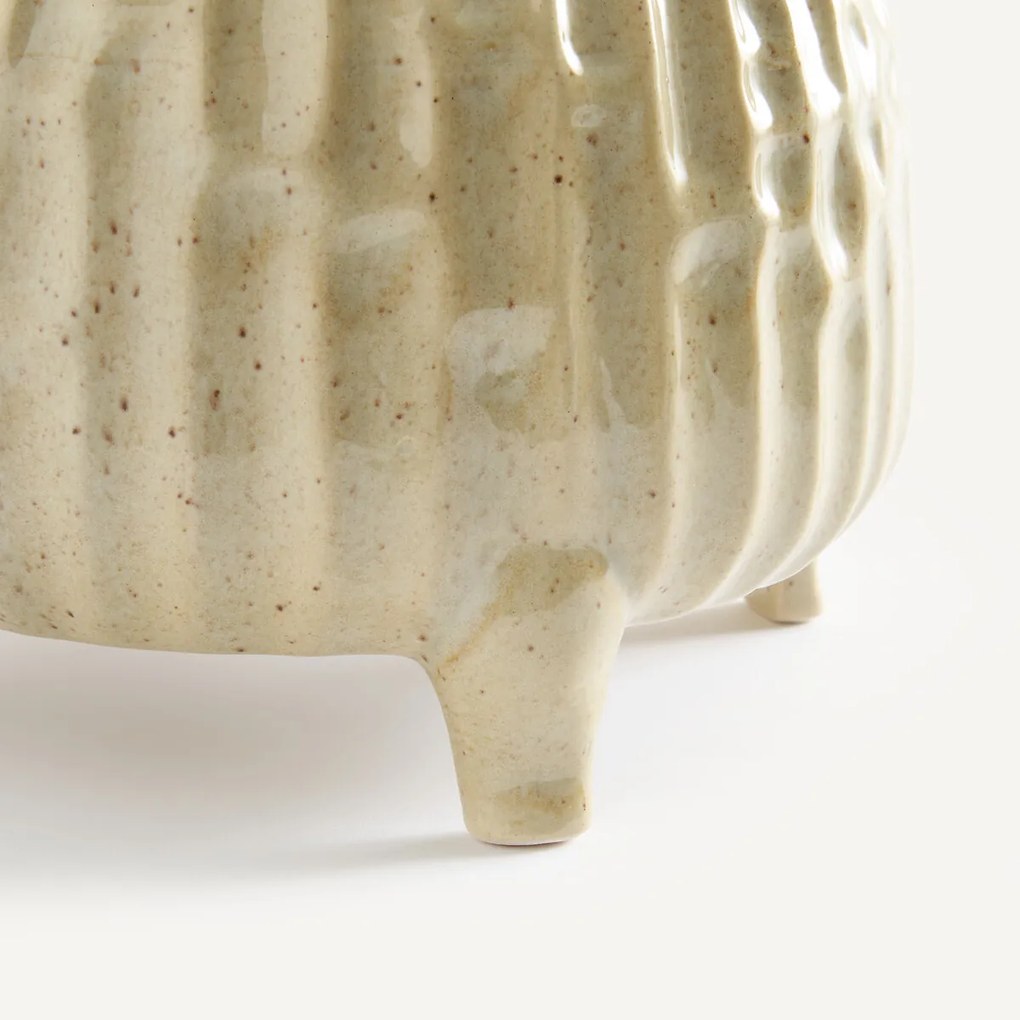 Plantenbak, glanzend keramiek, hoogte 12,5 cm, ZIRA