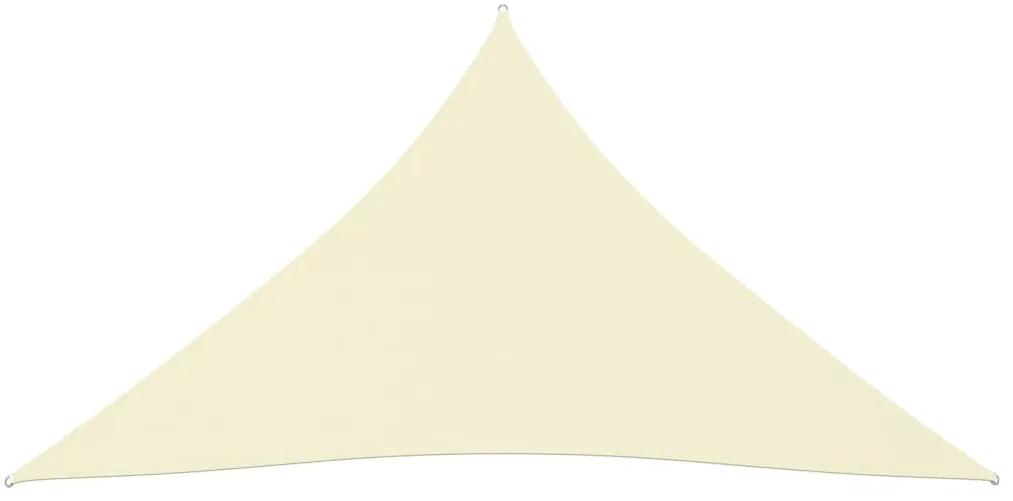 vidaXL Zonnescherm driehoekig 6x6x6 m oxford stof crèmekleurig