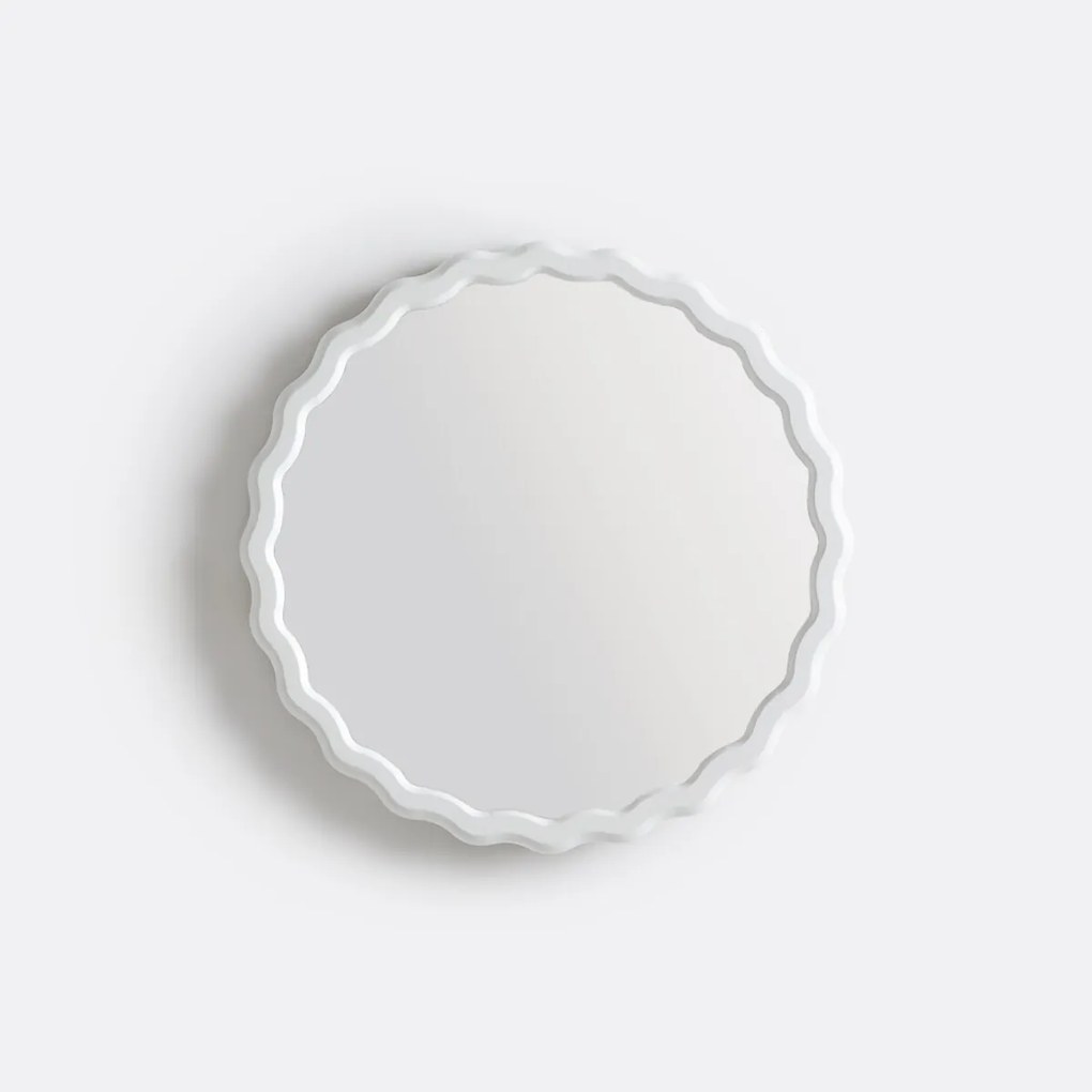 Gegolfde spiegelØ35 cm, Nadima