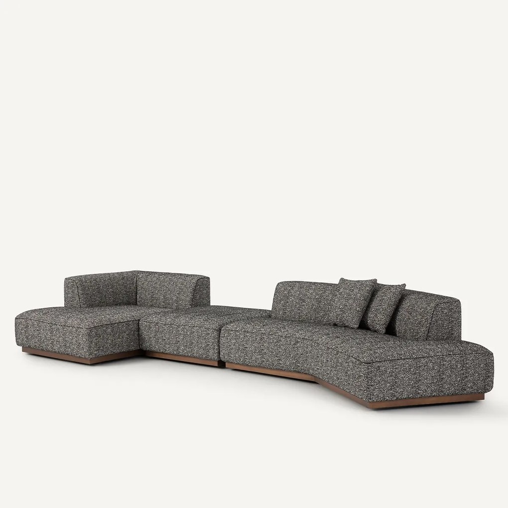 Open hoekbank links XL bouclette, JACOPO