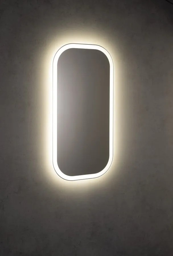 Sapho Manor spiegel met afgeronde hoeken en led verlichting 50x100cm