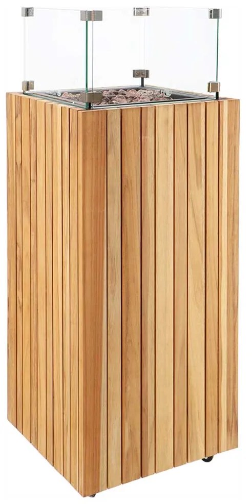 Cosi Fires Cosipillar square sfeerhaard - teak
