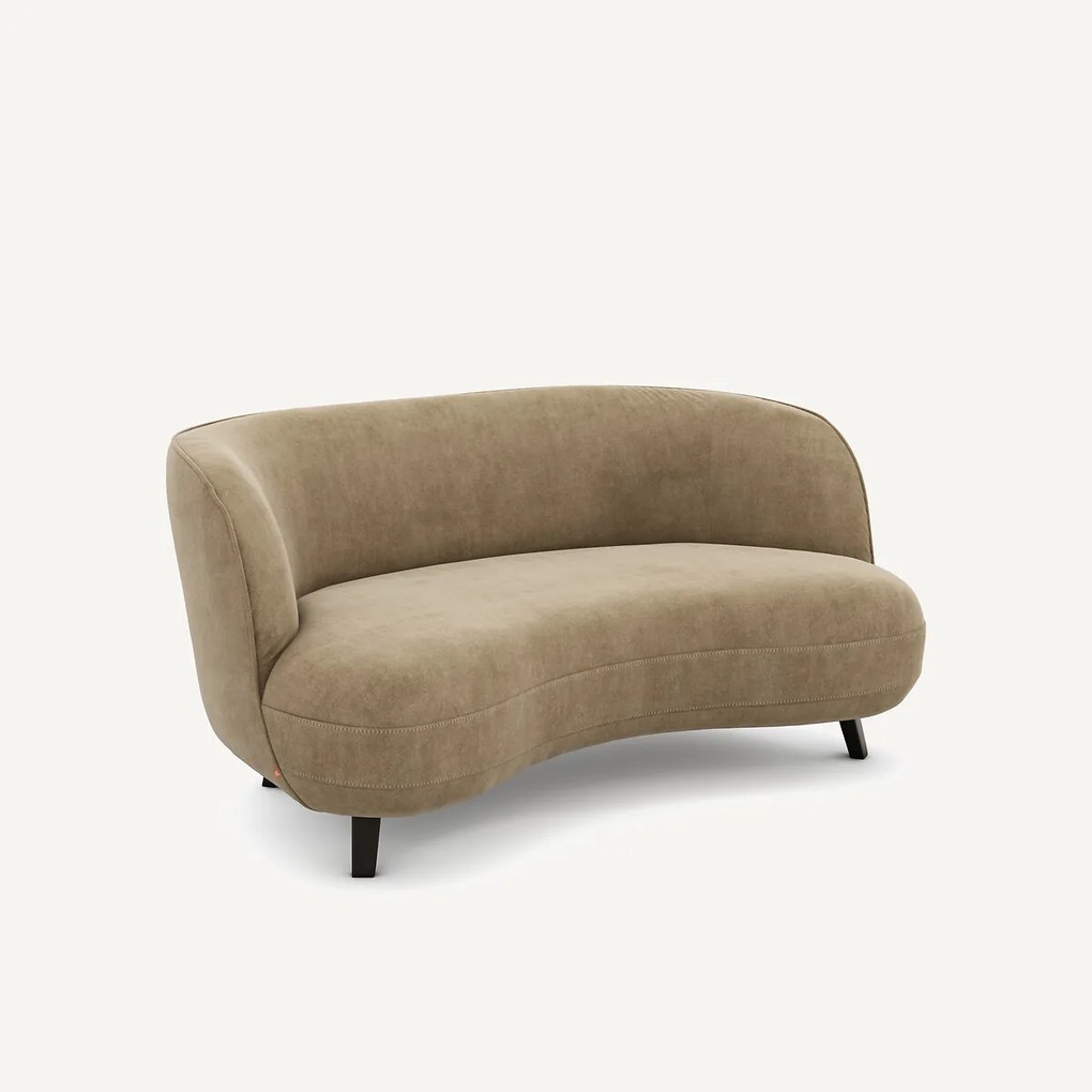 Sofa XS, 3 zits, in stonewashed fluweel, ROSEBURY, ontwerp Emmanuel Gallina
