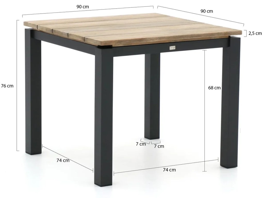 Bellagio Lagundo dining tuintafel 90x90cm