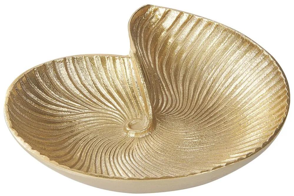 Sierschaal aluminium goud 37 cm schelpvorm PERSEPOLIS Beliani