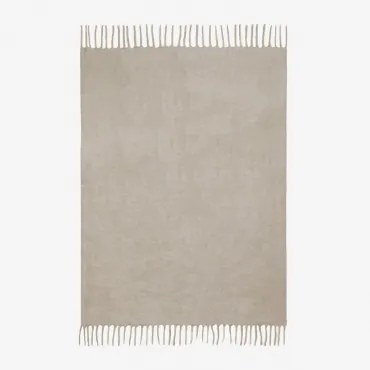 Plaid 150x130 Cm Met Franjes Dorota Ijsgrijs - Sklum