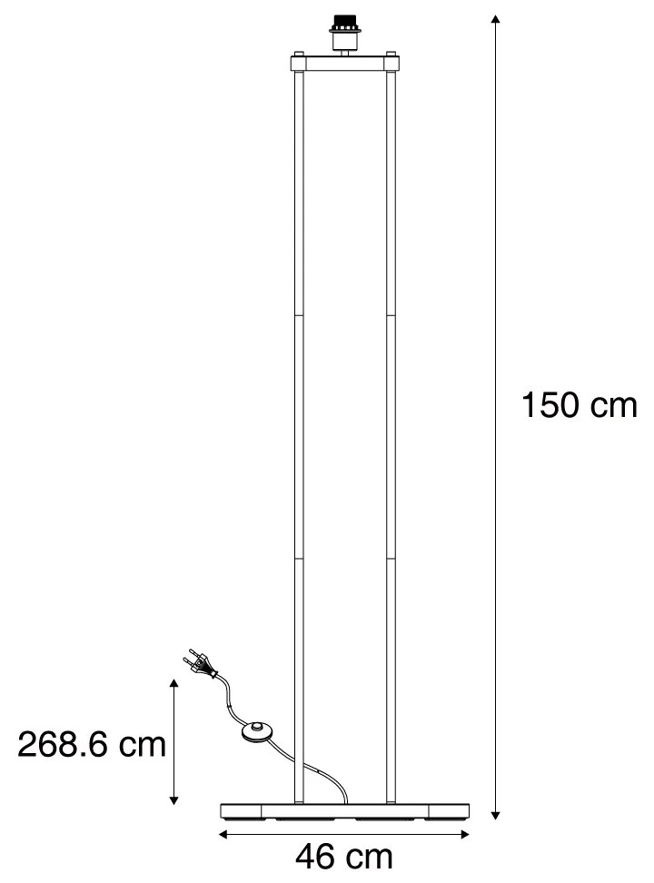Moderne vloerlamp zwart - Thijmen