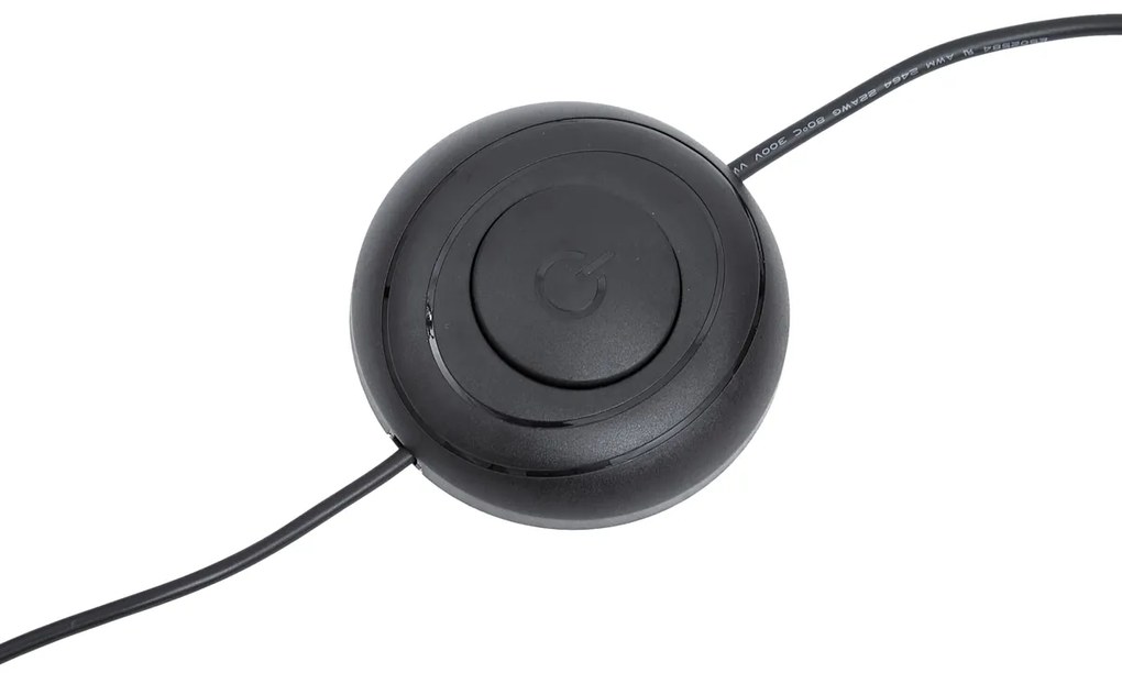 Design vloerlamp zwart incl. LED dimbaar en 3-way switch - Rolla