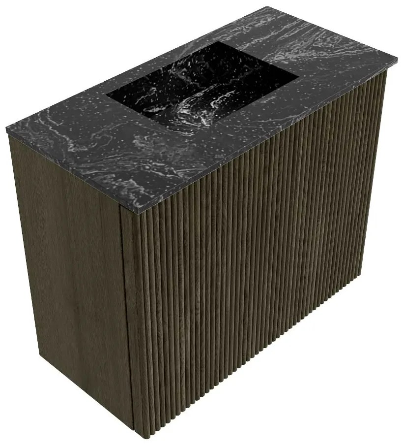 Mondiaz Joya DLux 50cm toiletmeubel shadow met wastafel faye midden zonder kraangat lava