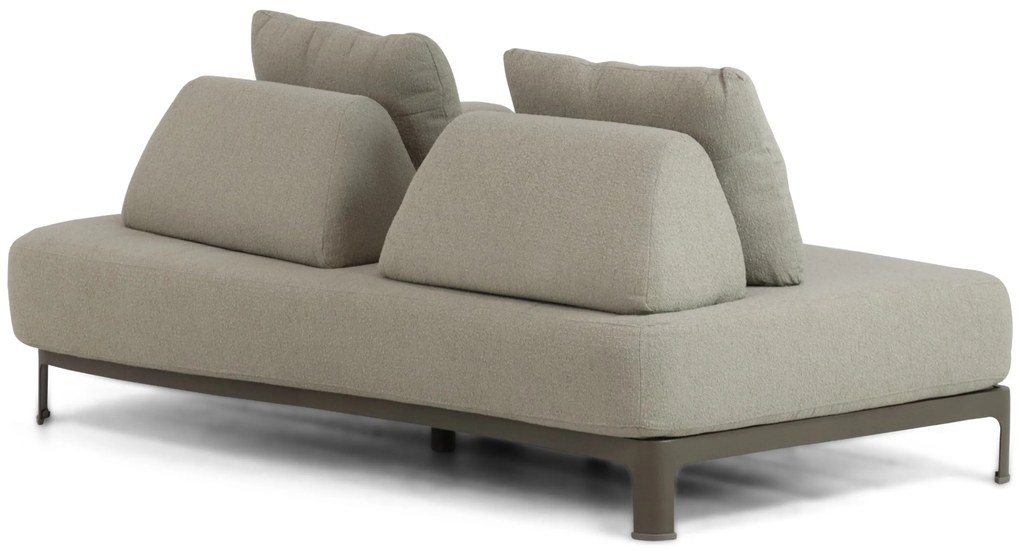 Hoek loungeset 5 personen Aluminium Taupe  4 Seasons Outdoor Santorini/Riah