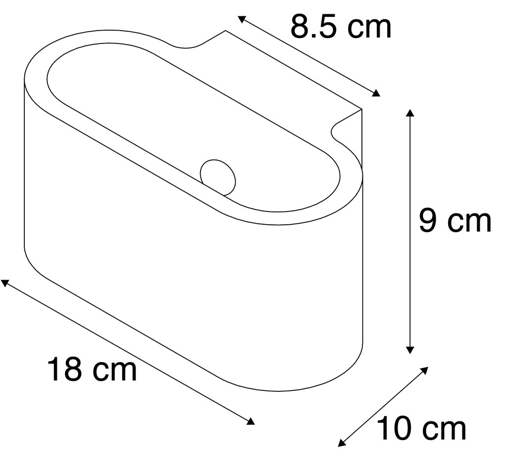 Moderne wandlamp wit plat - Gipsy Arles