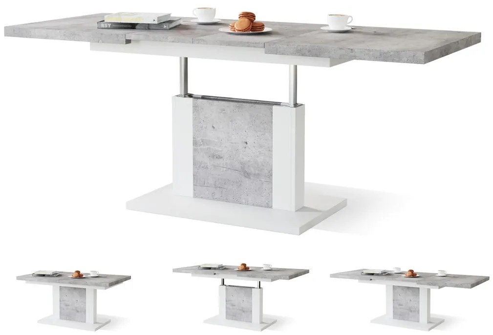 ORION beton / wit, salontafel