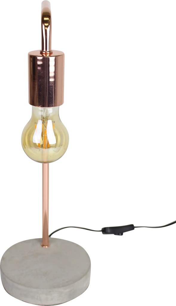 Bureaulamp / tafellamp - koper / beton - 45cm